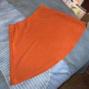 American Apparel Orange Skater Skirt